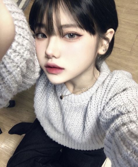 Bonnie_in Instagram, Mata Hooded, Doll Eye Makeup, Korean Eye Makeup, Ulzzang Makeup, Asian Short Hair, Ethereal Makeup, Asian Eyes, Asian Eye Makeup