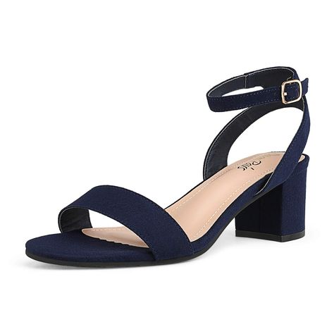 DREAM PAIRS Women's Open Toe Ankle Strap Low Block Chunky Heels Sandals Party Dress Pumps Shoes Basic Shoes, Ankle Strap Sandals Heels, Low Heel Sandals, Chunky Sandals, Woman Shoes, Chunky Heels Sandals, Chunky Block Heels, Shoe Carnival, Comfortable Heels