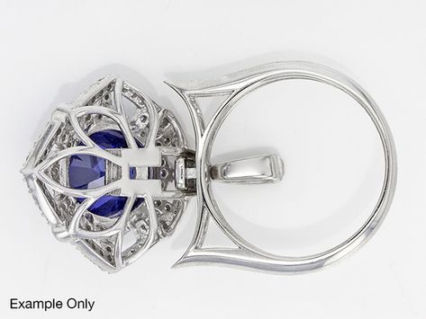 Bella Luce (R) Esotica (Tm) 6.70ctw Tanzanite & Diamond Simulants Silver Convertible Pendant Ring Convertible Jewellery, Simple Diamond Jewelry, Convertible Jewelry, Solitaire Ring Designs, Jewelry Knowledge, High Jewelry Ring, Art Jewelry Design, Silver Jewellery Online, Interchangeable Jewelry