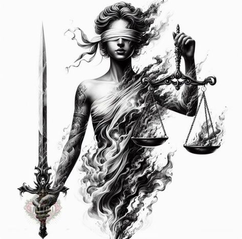 Lawyer Art Wallpaper, Lawyer Tattoo, Justice Tattoo, Balance Tattoo, Libra Tattoo, Greek Mythology Tattoos, Lady Justice, Spine Tattoos For Women, Mythology Tattoos