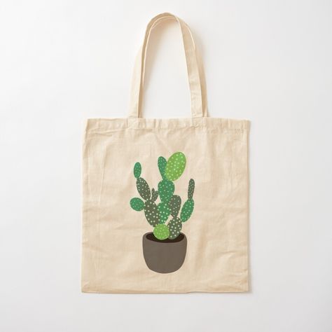 Tote Bag Illustration, Tote Bag Diy, Cactus Tote, Cactus Collection, Diy Cactus, Potted Cactus, Cactus Illustration, Bag Illustration, Bag Diy