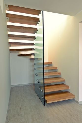 Glass Staircase Railing, Interior Railings, Bespoke Staircases, Stairs Design Interior, Loft Stairs, Glass Staircase, Stairway Design, Floating Stairs, Wooden Steps