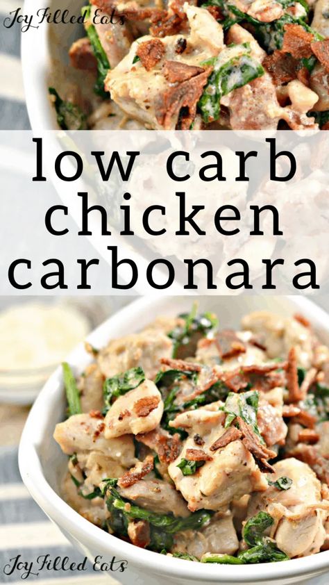 Chicken Carbonara Keto, Gluten Free Chicken Pasta Recipes, Healthy Chicken Carbonara, Carbonara Recept, Chicken Carbonara Recipe, Cena Keto, Chicken Carbonara, Boiled Egg Diet Plan, Carbonara Recipe