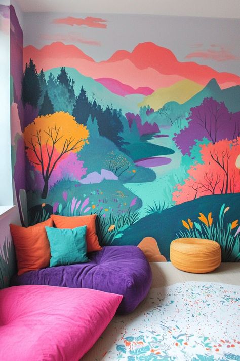 Add Personality with DIY Wall Mural Projects 🎨✨ Transform your walls with creative DIY murals. From abstract designs to nature-inspired scenes, add a unique touch to any room with your artistic flair. 🌿🛠️ #DIYWallMurals #HomeDecor #CreativeProjects #InteriorArt Abstract Wall Mural Diy, Wall Murals Painted Bedrooms, Wall Mural Diy, Diy Murals, Diy Wall Mural, Wall Murals Painted Diy, Abstract Wall Mural, Mural Diy, Wall Murals Diy