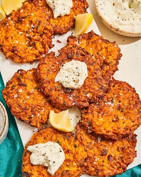 Butternut Squash Fritters, Recipe For Squash, Squash Fritters, Fritters Recipe, Thing To Make, Ras El Hanout, Romantic Dinner Recipes, Fritter Recipes, Vegetarian Dinners