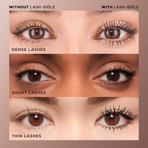 Lash Idôle Lash-Lifting & Volumizing Mascara - Lancôme | Sephora Idole Mascara, Mascara Target, Lancome Mascara, Skin Care Hacks, Eyelash Primer, Mascara Application, Mascara Review, Mascara Primer, Beauty And Cosmetics