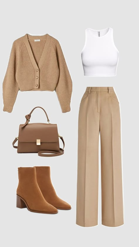 Aesthetic Work Clothes, Winter Study Outfit, Outfits For College Students Casual, Fancy Clothes Aesthetic, Modern Work Outfits Women, Nude Color Outfits, Soft Summer Outfits Inspiration, Corporate Girl Aesthetic, Neutral Wardrobe Outfits