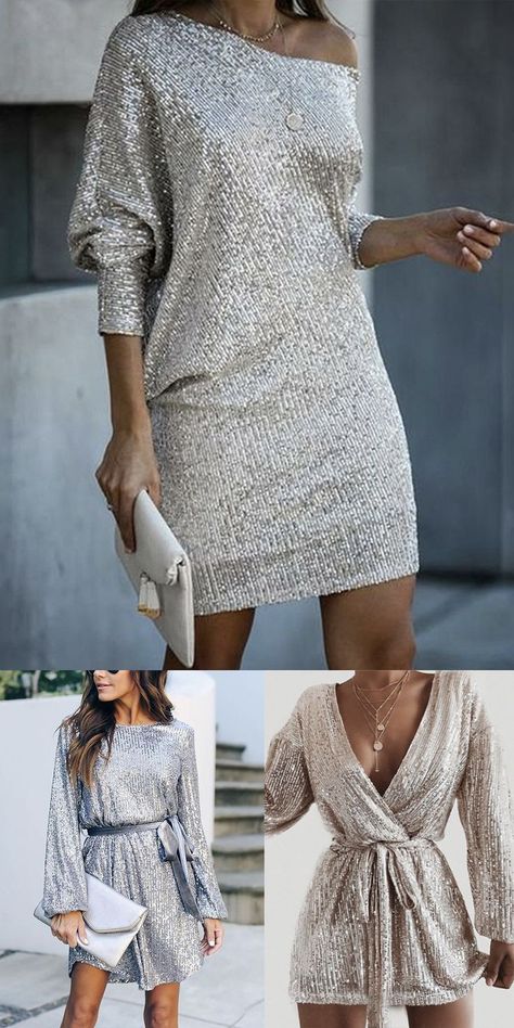 White And Gold Off The Shoulder Dress, Off The Shoulder Sequin Dress, White Sequin Dress Outfit, White Party Dresses For Women, White And Gold Party Outfit, White And Gold Outfits Classy, Winter Party Dresses For Women, Black And Gold Outfit Parties, Black And Gold Outfit Classy