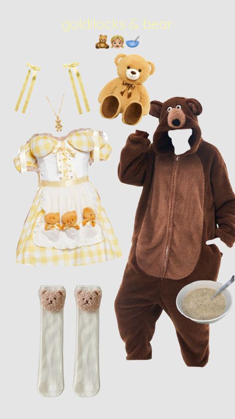 couple costume goldilocks #couplecostume #goldilockscostume #halloweencouplecostume Goldilocks Costume, Couple Costume, Couples Costume, Couple Halloween Costumes, Couples Costumes, Halloween Costumes, Halloween