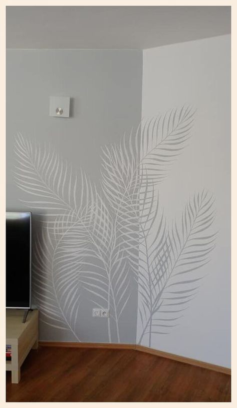 Unique Interior Painting Ideas, Unique Bedroom Paint Ideas, Simple Wall Murals Painted, Creative Wall Painting Murals, Wallpaintings Ideas, Botanical Wall Mural, Seni Mural, Creative Wall Painting, Diy Wall Painting