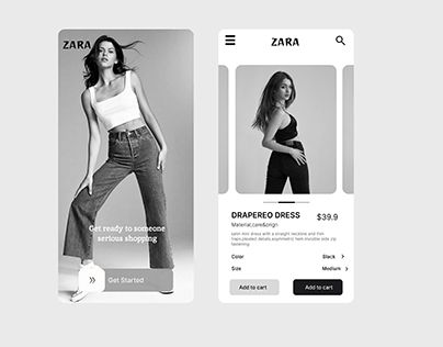 Zara App, Ux App Design, Ui Ux App, Design Ui, App Design, Zara, Graphic Design, Design