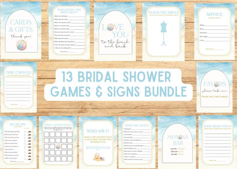 Beach Bridal Shower Games Instant Download, Ocean Bridal Shower Sign, Love You To The Beach and Back, Summer Pool Party Bridal Shower, J8 Couple Shower Games, Beach Bridal Showers, Winter Bridal Showers, Bridal Shower Sign, Spring Bridal Shower, Summer Bridal Showers, Modern Bridal Shower, Unique Bridal Shower, Elegant Bridal Shower