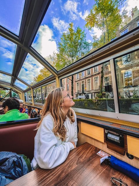 Enjoying the view during our Amsterdam canals cruise Amsterdam Canal Cruise, Amsterdam Pictures, Amsterdam Aesthetic, Europe Pics, European Bucket List, Amsterdam Photos, Europe Bucket List, Boat Pics, Amsterdam Canals