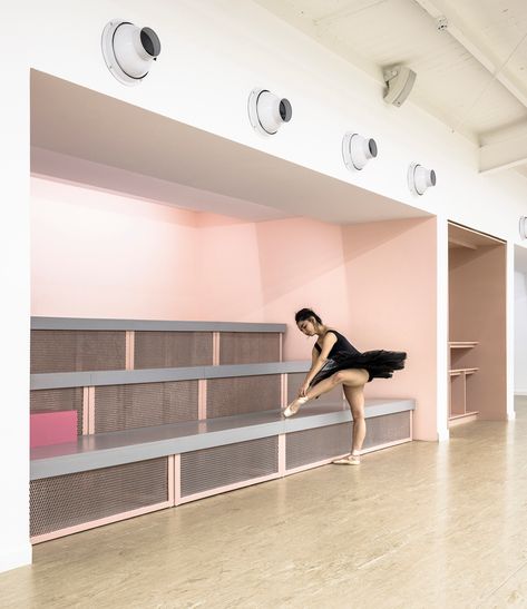 Gallery of STEPS Dance Academy / SKETCH - 4 Dance Studio Floor Plans, Dance Studio Design Interiors, Dance Studio Lobby, Dance Studio Aesthetic, Dance Studio Floor, Dance Nation, Dance Studio Design, Dance Studio Decor, Home Dance Studio