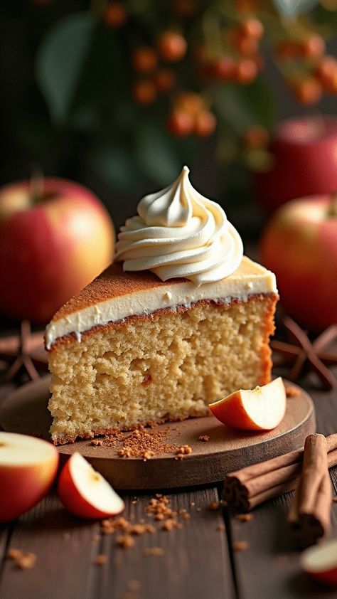 Spiced Apple Cider Cake with Cream Cheese Frosting Fall Cakes Flavors, Fall Inspired Cake Flavors, Fall Cake Flavor Ideas, Spiced Apple Cider Cake, Pumpkin Cake With Apple Cider Glaze, Creamy Pudding, Spiced Apple Cider, Fall Cakes, Decadent Cakes