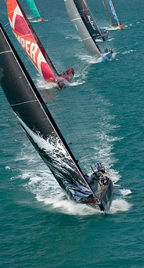 Sailboat Racing, Navi A Vela, Volvo Ocean Race, Yacht Racing, Sail Racing, Sailing Vessel, Cool Boats, Boat Race, Yacht Boat