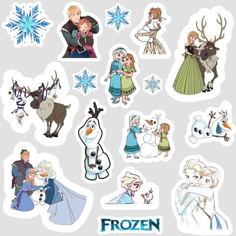 Disney Printable Stickers, Stickers Printable Disney, Frozen Stickers Printable, Disney Stickers Printables, Frozen Stickers, Stickers Princess, Winter Stickers, Seni Resin, Suitcase Stickers