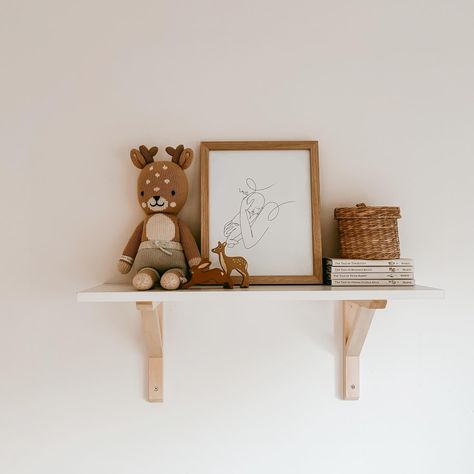 #homedecorinspiration #nurseryshelf #interiorstyling #nurserydecor #babyroominspo Nursery Shelf Decor, Shelf Nursery, Nursery Shelf, Simple Nursery, Nursery Shelves, Room Styling, Fade Out, Empty Wall, Home Styling