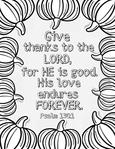 These free Thanksgiving color pages are perfect for reflection this holiday season! These Thanksgiving Bible Verse free printables will get your creative juices flowing! Thanksgiving Pictures To Color, Formation Ideas, Thanksgiving Traditions Family, Thanksgiving Bible Verses, Thanksgiving Coloring Sheets, Free Thanksgiving Coloring Pages, Verses For Kids, Christian Thanksgiving, Children Church