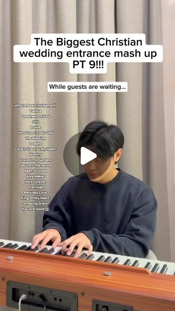 James Wong on Instagram: "Wedding Entrance ❌ 
Worship Session ✅

#christian #mashup #jameswongkl #maverickcitymusic #bethel #hillsong #donnermusic #donnerartist 

@maverickcitymusic 
@bethelmusic 
@hillsongworship 
@elevationworship 
@donnermusic_official" Wedding Entrance Music, Wedding Entrance Songs, Welcome Songs, Entrance Songs, Wedding Song, Wedding Entrance, Instagram Wedding, Christian Wedding, King Of My Heart