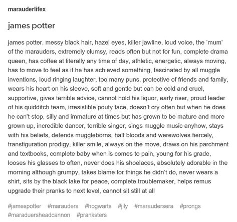 James Potter Tumblr, James Potter Personality, Dating James Potter Would Include, James Potter Red Converse, Dating James Potter Aesthetic, James Potter Kinnie Bingo, James Potter Kinnie Aesthetic, James Potter Imagines, James Potter Headcanons