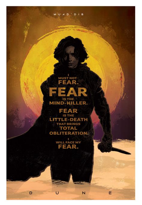 Litany Against Fear, Dune 2021, Rebecca Ferguson, Oscar Isaac, Movie Poster