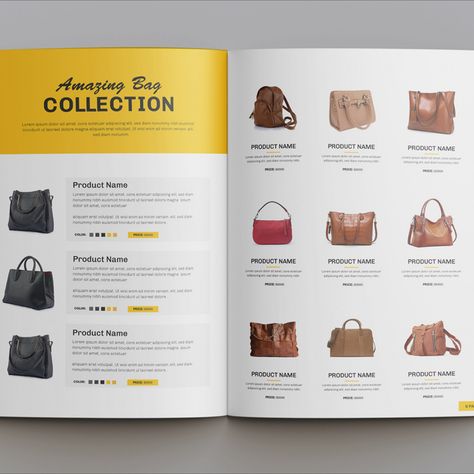 Product catalogue design or Catalog layout design Magazine Template Product Catalogue Design Layout, Catalog Layout Design, Layout Design Magazine, Product Catalogue Design, Catalog Layout, Catalog Design Layout, Product Catalog Template, Catalogue Layout, Catalog Template