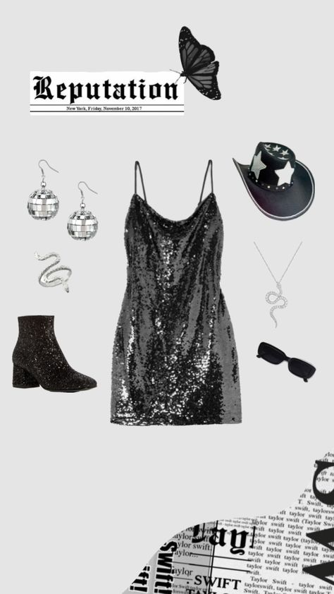 reputation ~ eras tour outfit inspo 🐍🖤⛓️ Reputation Eras Tour Outfit, Reputation Eras Tour, Rave Concert, Eras Tour Outfit, Taylor Outfits, Taylor Swift Tour Outfits, Swift Tour, Nye Outfits, Taylor Swift Outfits