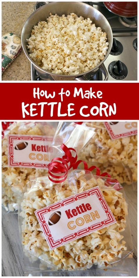 How to Make Kettle Corn recipe from RecipeBoy.com #kettle #corn #recipe #RecipeBoy via @recipegirl How To Make Kettle Popcorn, Homemade Kettle Corn, Flavored Popcorn Recipes, Kettle Corn Recipe, Popcorn Recipes Sweet, Popcorn Recipes Easy, Kettle Popcorn, Caramel Corn Recipes, Popcorn Balls