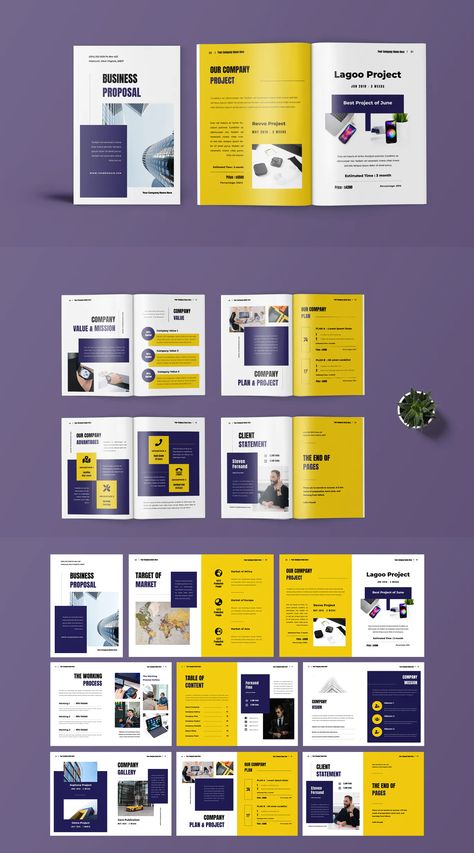 Booklet Design Layout Creative, Business Proposal Design, Booklet Design Layout, Business Plan Design, Template Proposal, Indesign Layout, Corporate Brochure Design, Proposal Design, Page Layout Design