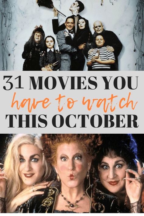 31 Halloween Movies, Movies To Watch In October, List Of Halloween Movies, Top Halloween Movies, List Of Movies To Watch, October Movies, Halloween Movies To Watch, Halloween Movies List, The Fall Movie