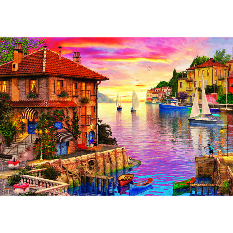 Educa Puzzle The Mediterranean Harbour 5000 Parça Puzzle Fiyatı Seaside House, Dmc Cross Stitch, Indoor Toys, Tile Murals, Puzzle Art, 1000 Piece Jigsaw Puzzles, The Mediterranean, Cross Stitch Kits, Diamond Painting