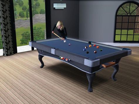 adonispluto's Side Pocket Pool Table 8 Ball, Pool Table, Sims 4 Cc, The Sims Resource, Sims Resource, Sims 3, Billiard Table, Side Pocket, Vintage Boho