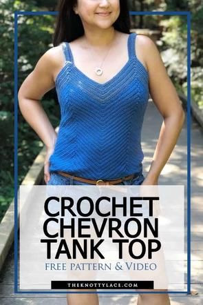 Crochet chevron tank top free pattern & video tutorial Crochet Tank Top Free, Chevron Tank Top, Tank Top Crochet, Summer Top Pattern, Crochet Tank Tops, Chevron Crochet, Tank Top Pattern, Crochet Ladies Tops, Crochet Tops Free Patterns