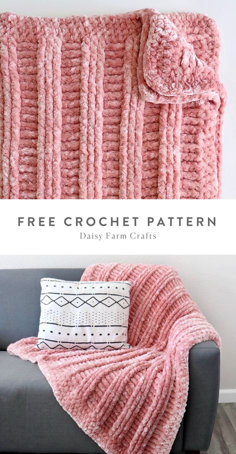 Crochet Throw Pattern, Chunky Crochet Blanket, Rose Crochet, Crocheted Blanket, Crochet Blanket Designs, Crochet Throw, Chunky Crochet, Afghan Crochet Patterns, Bag Crochet