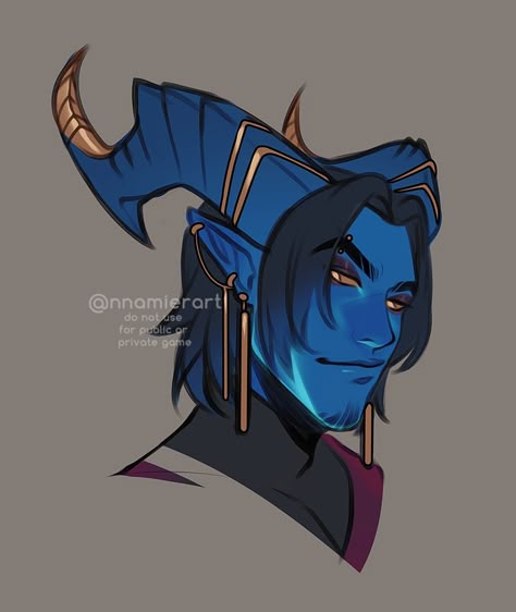 Teal Tiefling, Tiefling Blue, Teifling Character Art, Male Tiefling Character Design, Teifling Dnd Art, Tiefling Design, Blue Tiefling Male, Teifling Character, Teifling Character Design