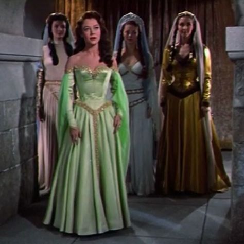 Glynis Johns in The Court Jester - 1955 The Court Jester, Glynis Johns, Fantasy Outfits, Court Jester, Corset Costumes, Fantasy Dresses, Iconic Dresses, Film Inspiration, Fantasy Gowns