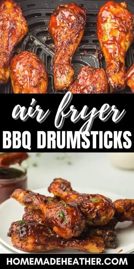 The Best Air Fryer BBQ Chicken Drumsticks Air Fryer Chicken Leg Recipe, Air Fryer Bbq Chicken, Bbq Chicken Drumsticks, Bbq Chicken Legs, Bbq Chicken Thighs, Bbq Chicken Breast, Chicken Leg Recipes, Air Fried Food, Drumstick Recipes