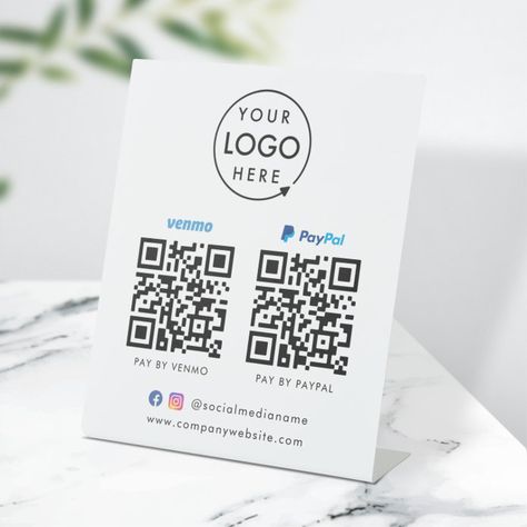 Scan To Pay, Modern Minimalist Style, Tabletop Signs, Candle Displays, Cadeau Photo, Pop Up Event, Business Promotion, Your Own Business, Social Media Icons