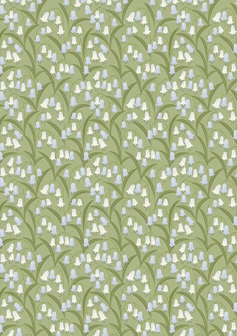 Bluebell Wallpaper, Garden Fabric, Decoupage Diy, Beautiful Fabrics, Green Spring, Patchwork Fabric, Dressmaking Fabric, Facebook Messenger, Spring Fabric