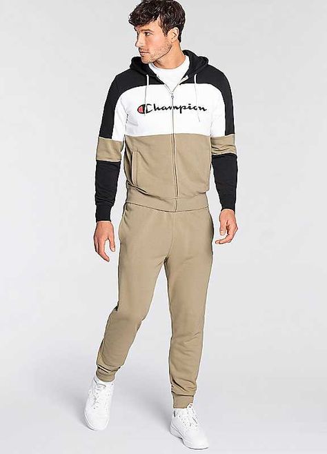 The Champion Full-Zipped Men's Tracksuit - the perfect combination of style and functionality. Made with a high-quality cotton mix, this tracksuit is designed to provide ultimate comfort while engaging in sports activities. The hooded design adds an extra layer of warmth, making it suitable for outdoor workouts. With the iconic Champion logo detailing, this tracksuit will elevate your athletic wardrobe. The zip fastening allows for easy on and off, making it a convenient option for your active lifestyle. Don't compromise on style or performance, choose the Champion Full-Zipped Men's Tracksuit today.Brand: ChampionHoodedLogo detailingZip fasteningMachine washable54% Cotton, 46% Polyester Track Suit Men Style, Mens Tracksuit, Track Suit Men, Champion Logo, Track Suit, Sports Wear, Outdoor Workouts, Design Collection, Sports Activities