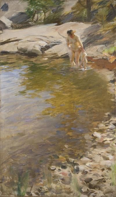 Anders Zorn, Gardner Museum, Classic Paintings, Traditional Paintings, Art Google, Mother And Child, Figure Painting, Figurative Art, Impressionism