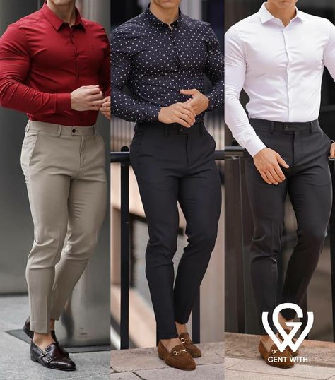 Formal Combinations For Men, Gents Formal Pant Shirt, Mens Fashion Formal, Mens Pants Fashion Casual, Best Casual Shirts, Stylish Shirts Men, Mens Smart Casual Outfits, Mens Business Casual Outfits, Shirt Outfit Men