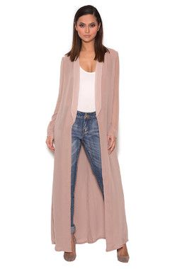 Duster Coat Outfit, Fall Fashion Coats, Bandage Dress Bodycon, Duster Jacket, Fall Coat, House Of Cb, Coat Outfits, Bodycon Dresses, Sheer Chiffon