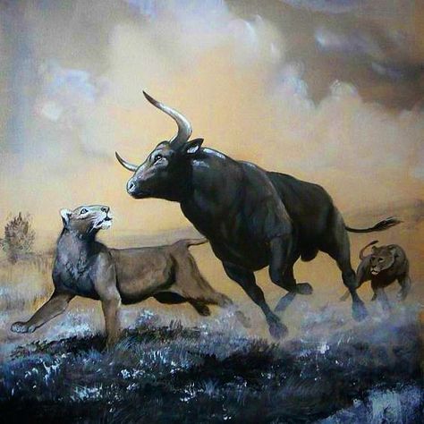 Stone Age Animals, Cave Lion, Panthera Leo, Prehistoric Wildlife, Wildlife Artwork, Early Humans, Prehistoric World, Paleo Art, Extinct Animals