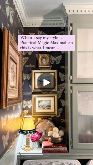 337K views · 13K reactions | Back last year, a few months before we moved or even found this house, I decided to go all in with Practical Magic Maximalism.

I want my house to look like it was left to me by the Owens Aunts 🥰

I had a literal farmhouse before farmhouse was cool, but after we sold that house, farmhouse never felt right to me.

Honoring a house while honoring your personal style is a tightrope to walk, that is unless your house is authentically your vibe.

And while our new build never was… this one totally is. 

We honestly believe this house chose us. And we have never felt so at home. 

Shakespeare was right, “This above all, to thine own self be true.” 

Minimalism might be right for some folks… but as for me and my house? 

Practical Magic Maximalism is here to stay. 🖤 Practical Magic Aesthetic Home Decor, Practical Magic House Aesthetic, Practical Magic House, House Farmhouse, Country Cottage Decor, Fantasy Homes, Magic Aesthetic, Room Transformation, Maximalism