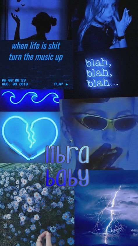 Libra Wallpaper Aesthetic Blue, Libra Aesthetic Wallpaper, Baddie Collage, Libra Wallpaper, Libra Aesthetic, Sign Wallpaper, Baddie Wallpaper, Libra Art, Libra Birthday