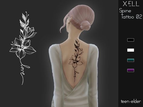 Created by XELL.! Sims 4 Tattoos, Makeup Cc, Pelo Sims, 4 Tattoo, Sims 4 Game Mods, Sims 4 Cc Makeup, Sims 4 Body Mods, Sims 4 Cc Skin, Full Body Tattoo