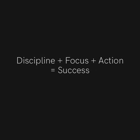 Day 4 - Winter arc Discipline + Focus + Action = Success #winterarc #discipline #glowupchallenge #success #action #mentalhealth #meandmyself #challenge #newme #jolimoi #wearejolimoi #workout #workhard Discipline Is Freedom, Embrace Discipline, Not Motivation But Discipline, When Motivation Ends Discipline Begins, Discipline + Focus + Action = Success, Winter Arc, Romanticizing Life, Self Discipline, New Me