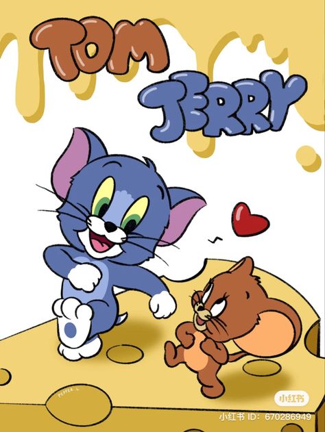 Tom Jerry Painting, Tom Y Jerry Dibujos, Tom And Jerry Art, Tom And Jerry Cute, Tom And Jerry Baby, Tom And Jerry Drawing, Tom And Jerry Photos, Jerry Images, Pop Culture Tattoos